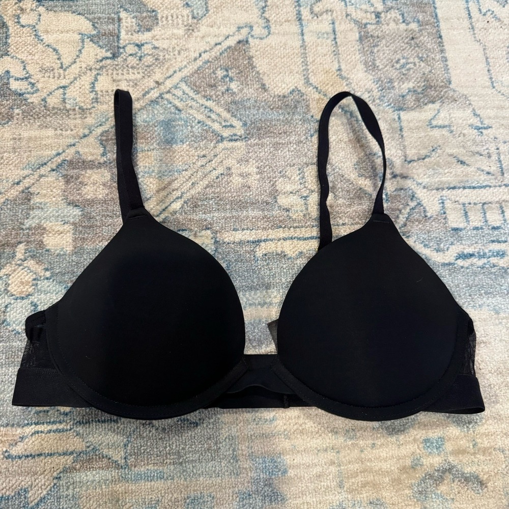 Pepper Ultimate Contour T-Shirt Bra Womens 36A Black Underwire Small Bust